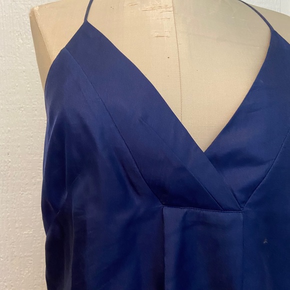 Club Monaco Navy Silk Camisole Tank Top - Picture 2 of 4